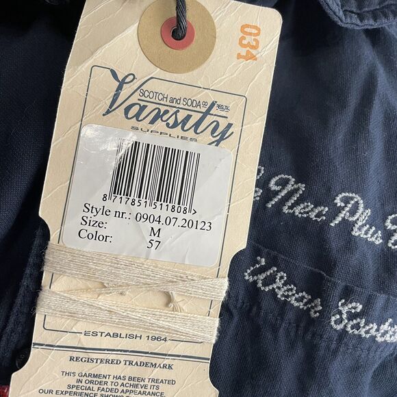 scotch soda doc azur embellished button up shirt Size M - Picture 8 of 13